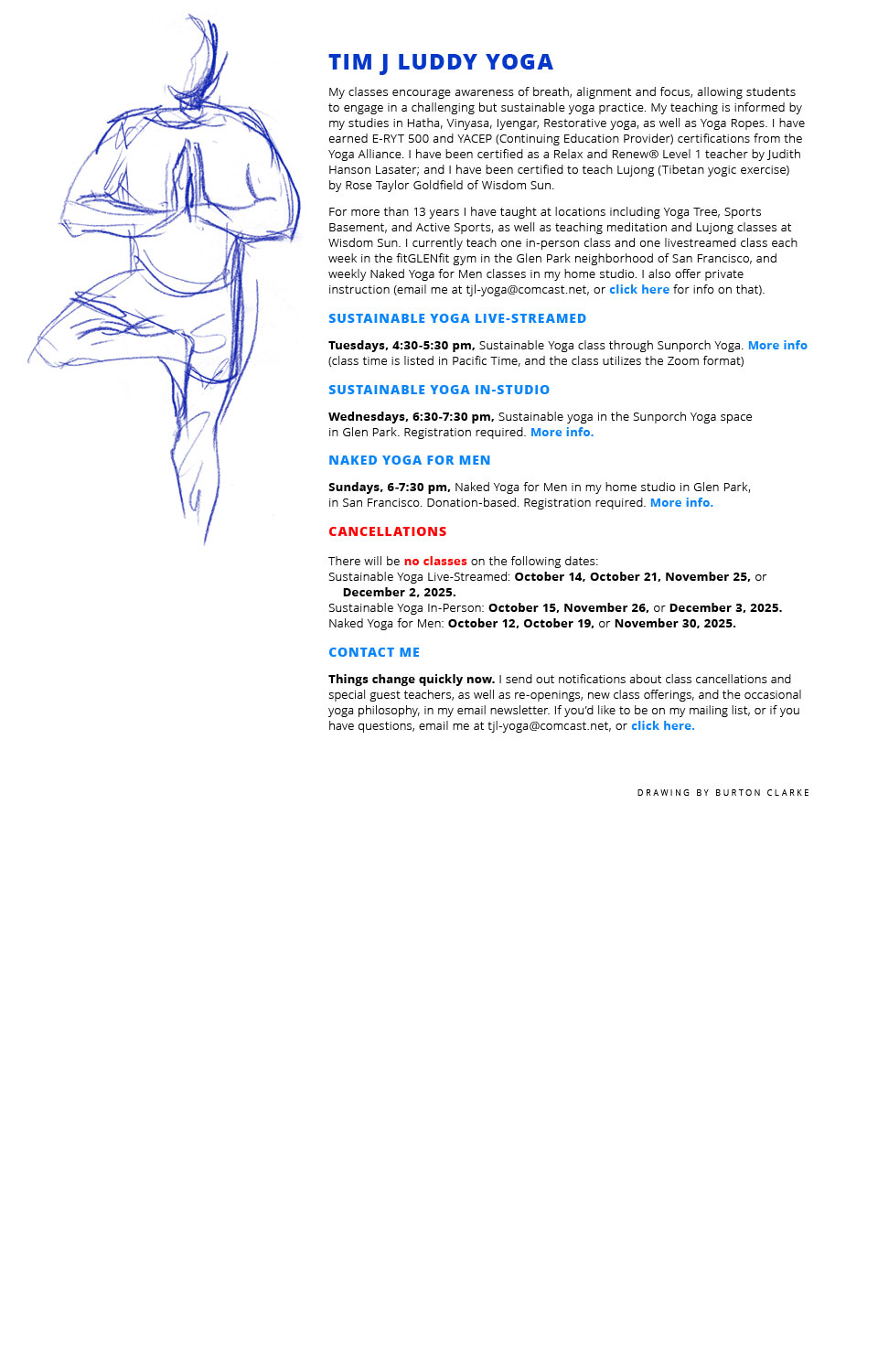 Tim J Luddy Yoga homepage