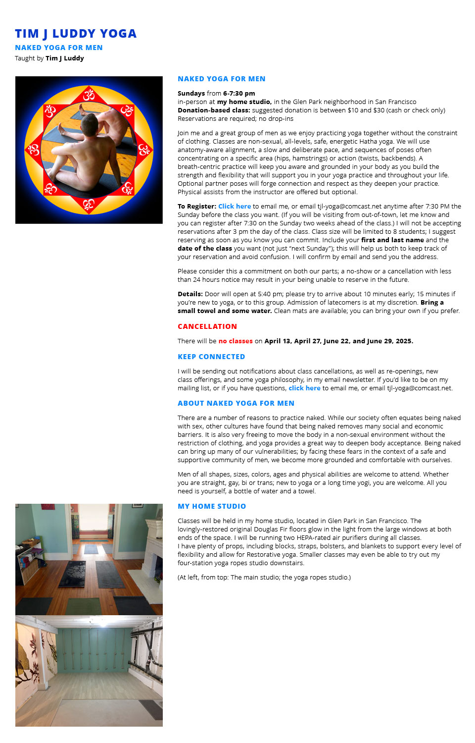 Naked Yoga for Men with Tim J Luddy